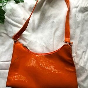 Orange shoulder bag